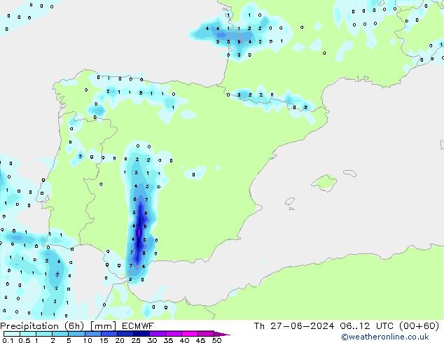 Z500/Regen(+SLP)/Z850 ECMWF do 27.06.2024 12 UTC