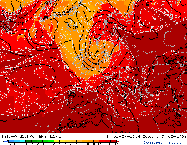 Theta-W 850hPa ECMWF vr 05.07.2024 00 UTC