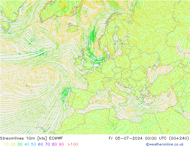 风 10m ECMWF 星期五 05.07.2024 00 UTC