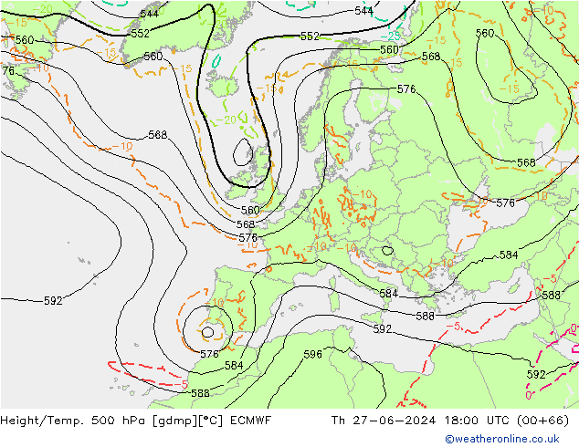 Z500/Regen(+SLP)/Z850 ECMWF do 27.06.2024 18 UTC