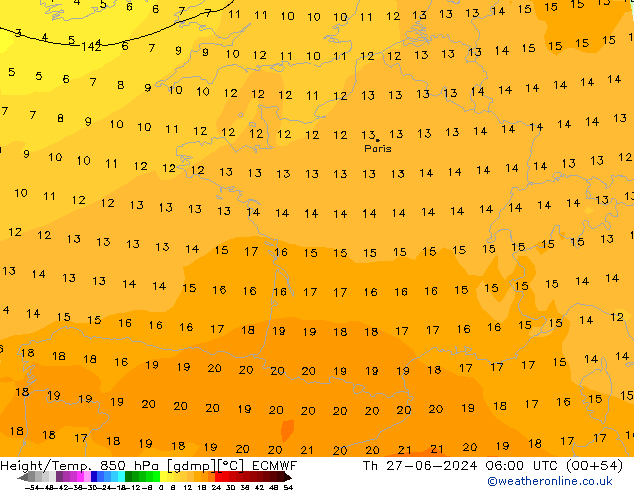 Z500/Rain (+SLP)/Z850 ECMWF jeu 27.06.2024 06 UTC