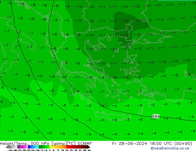 Z500/Rain (+SLP)/Z850 ECMWF пт 28.06.2024 18 UTC