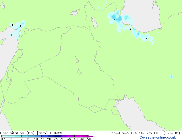 Z500/Rain (+SLP)/Z850 ECMWF Út 25.06.2024 06 UTC