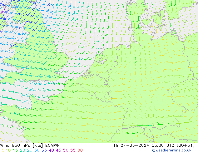 Wind 850 hPa ECMWF do 27.06.2024 03 UTC