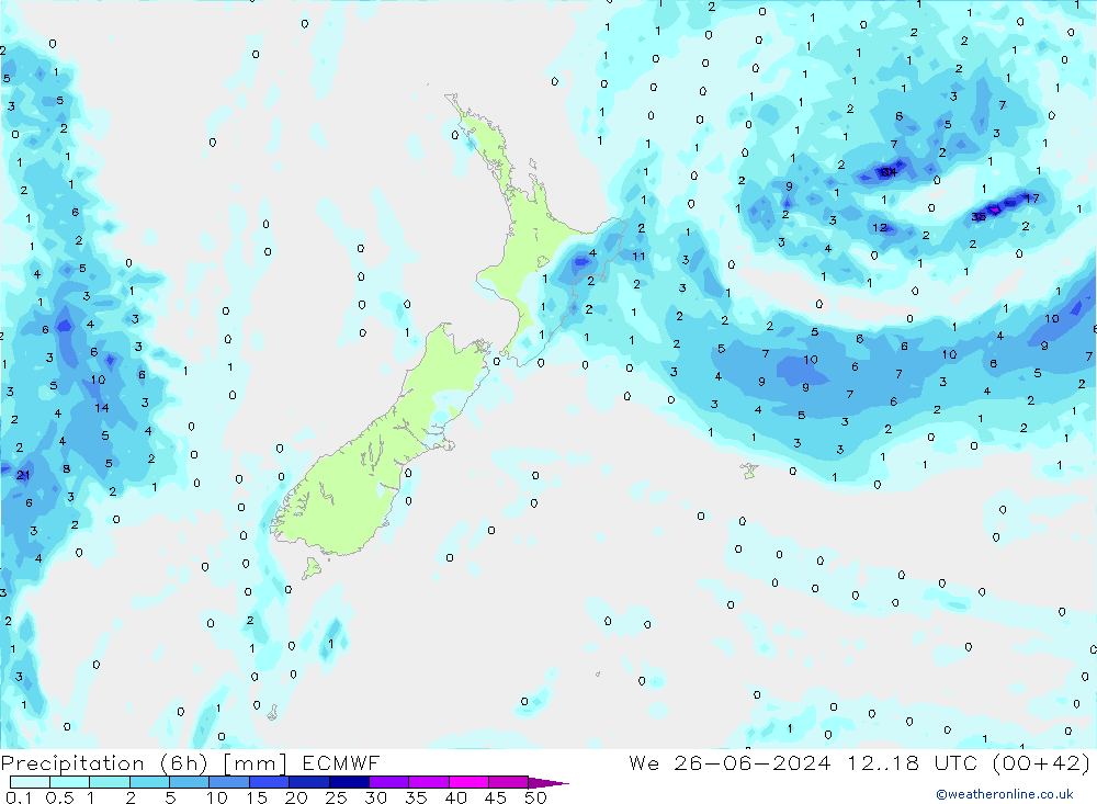 Z500/Rain (+SLP)/Z850 ECMWF We 26.06.2024 18 UTC