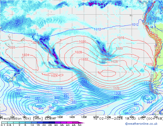 Z500/Rain (+SLP)/Z850 ECMWF mar 02.07.2024 00 UTC