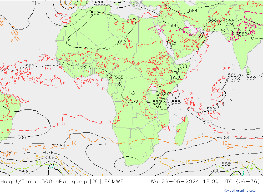 Z500/Rain (+SLP)/Z850 ECMWF St 26.06.2024 18 UTC