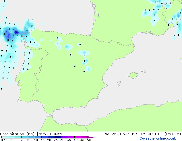 Z500/Rain (+SLP)/Z850 ECMWF mié 26.06.2024 00 UTC