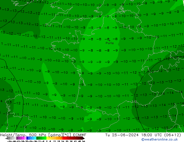 Z500/Rain (+SLP)/Z850 ECMWF  25.06.2024 18 UTC