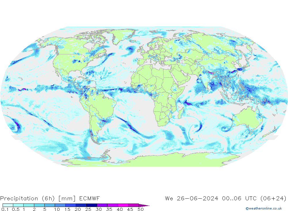 Z500/Rain (+SLP)/Z850 ECMWF mié 26.06.2024 06 UTC