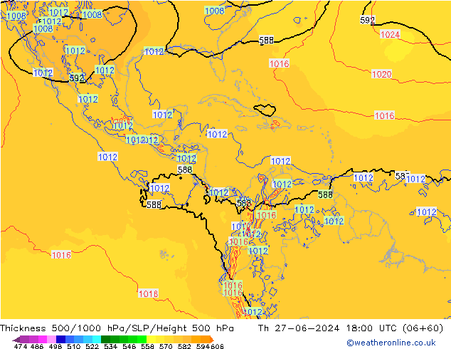 Schichtdicke 500-1000 hPa ECMWF Do 27.06.2024 18 UTC