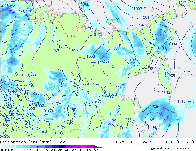 Z500/Rain (+SLP)/Z850 ECMWF mar 25.06.2024 12 UTC