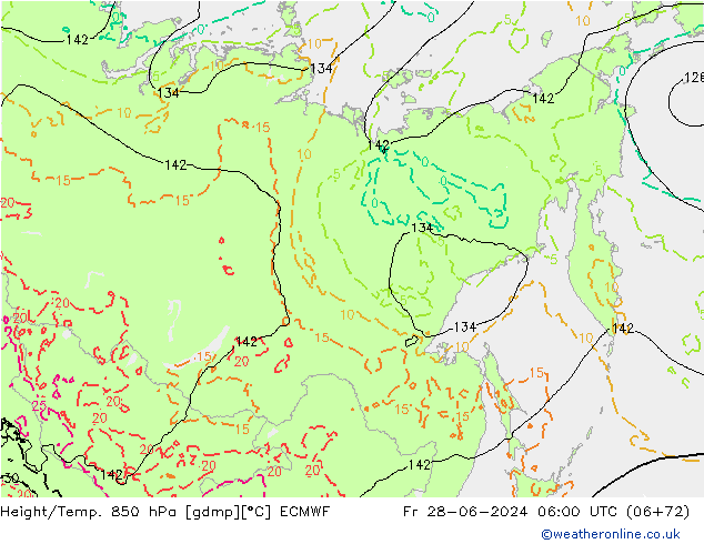 Height/Temp. 850 hPa ECMWF  28.06.2024 06 UTC