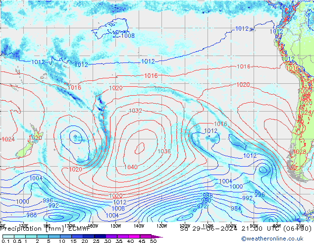 Niederschlag ECMWF Sa 29.06.2024 00 UTC