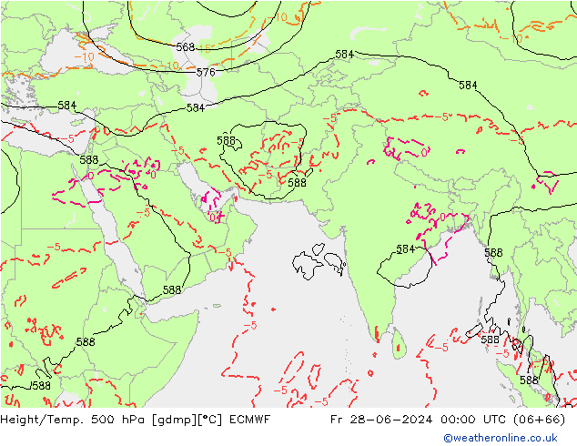 Z500/Rain (+SLP)/Z850 ECMWF пт 28.06.2024 00 UTC