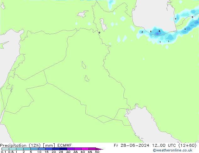 Yağış (12h) ECMWF Cu 28.06.2024 00 UTC