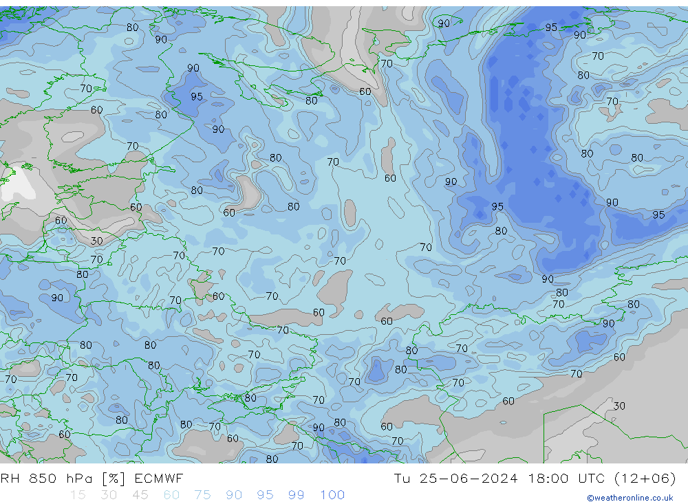 RV 850 hPa ECMWF di 25.06.2024 18 UTC