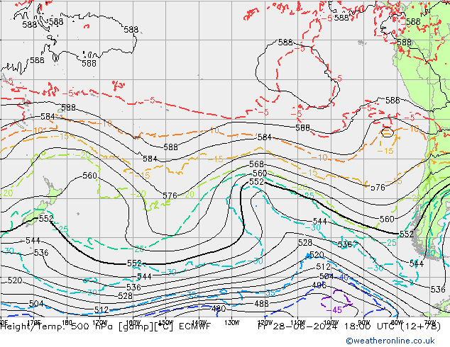 Z500/Rain (+SLP)/Z850 ECMWF Fr 28.06.2024 18 UTC