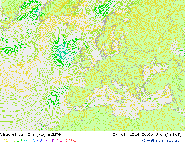 风 10m ECMWF 星期四 27.06.2024 00 UTC