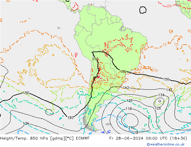 Z500/Regen(+SLP)/Z850 ECMWF vr 28.06.2024 06 UTC