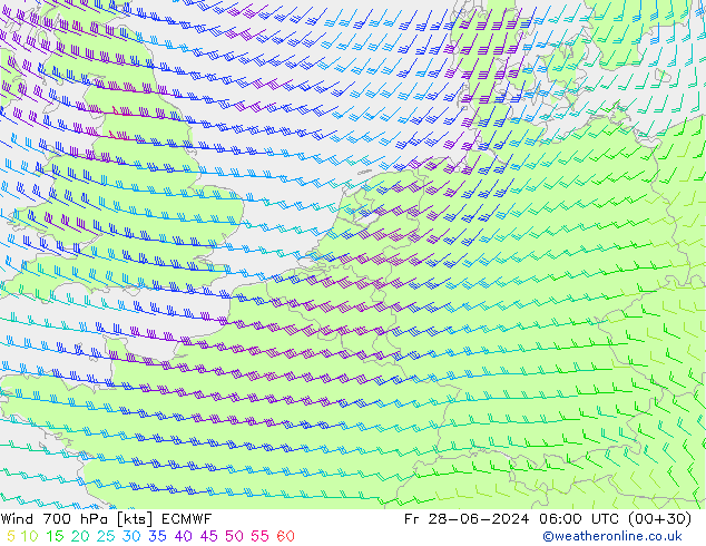 Wind 700 hPa ECMWF vr 28.06.2024 06 UTC