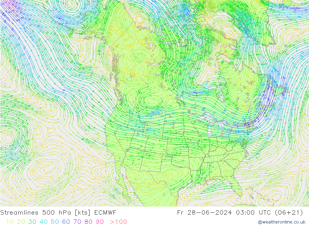 Rüzgar 500 hPa ECMWF Cu 28.06.2024 03 UTC