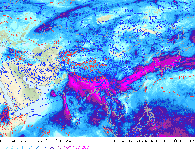 Totale neerslag ECMWF do 04.07.2024 06 UTC