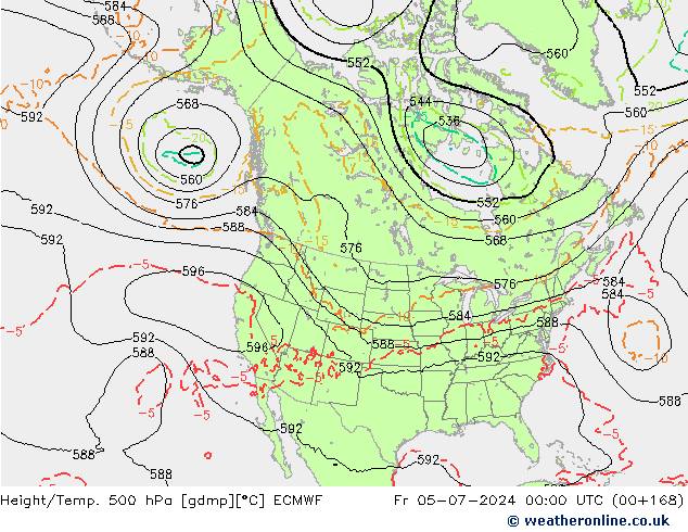 Z500/Regen(+SLP)/Z850 ECMWF vr 05.07.2024 00 UTC
