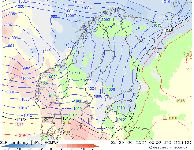变压 ECMWF 星期六 29.06.2024 00 UTC