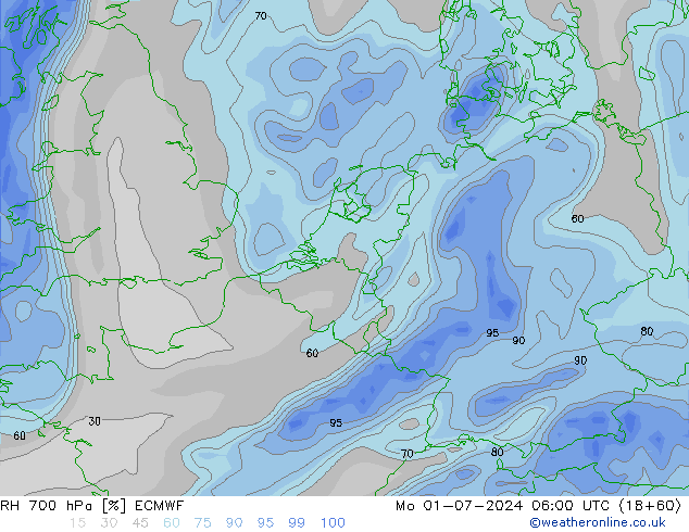 RV 700 hPa ECMWF ma 01.07.2024 06 UTC