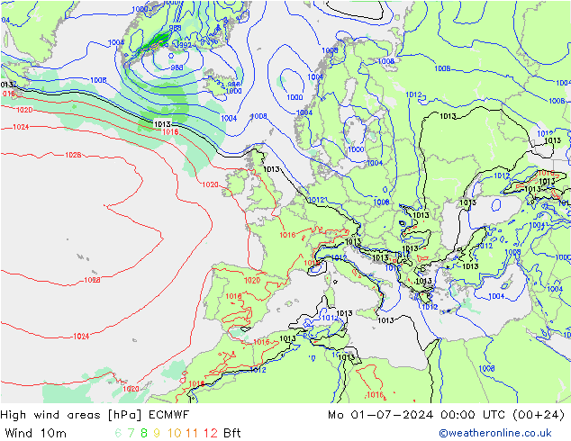 Windvelden ECMWF ma 01.07.2024 00 UTC
