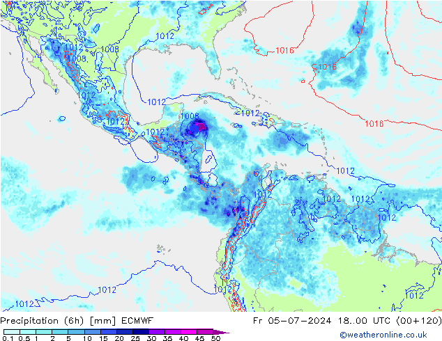 Z500/Regen(+SLP)/Z850 ECMWF vr 05.07.2024 00 UTC