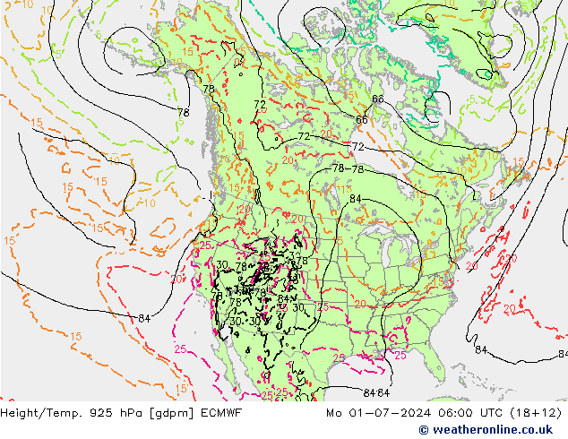 Hoogte/Temp. 925 hPa ECMWF ma 01.07.2024 06 UTC
