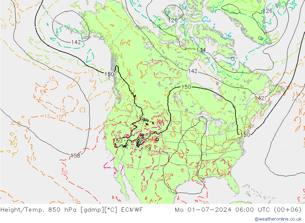 Z500/Regen(+SLP)/Z850 ECMWF ma 01.07.2024 06 UTC
