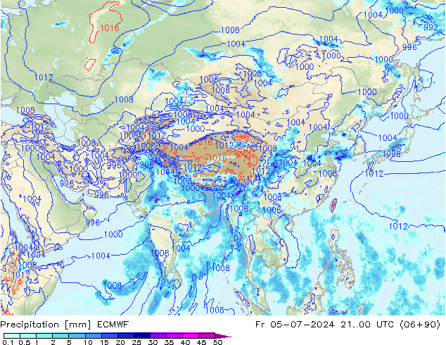 Neerslag ECMWF vr 05.07.2024 00 UTC