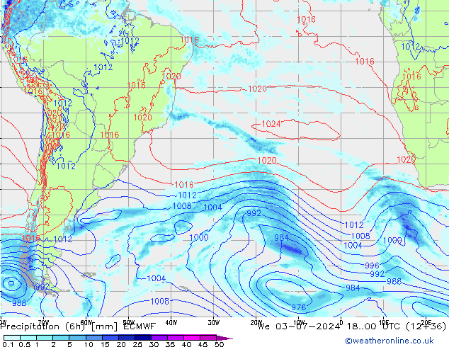 Z500/Regen(+SLP)/Z850 ECMWF wo 03.07.2024 00 UTC