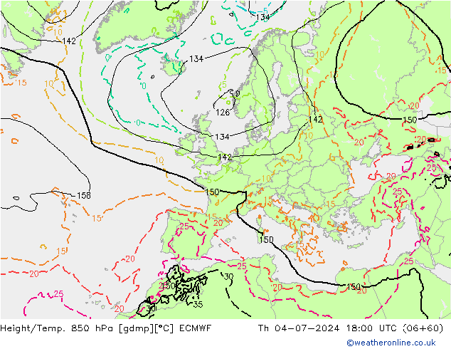 Z500/Regen(+SLP)/Z850 ECMWF do 04.07.2024 18 UTC