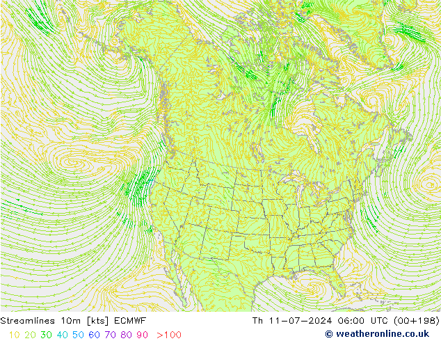 风 10m ECMWF 星期四 11.07.2024 06 UTC