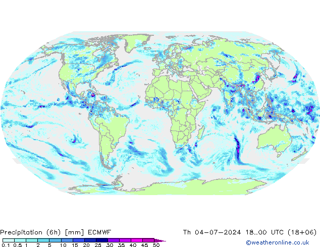 Z500/Rain (+SLP)/Z850 ECMWF 星期四 04.07.2024 00 UTC