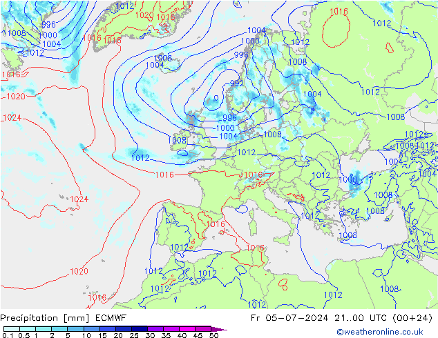 降水 ECMWF 星期五 05.07.2024 00 UTC