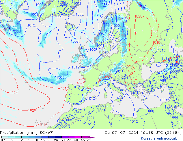 Neerslag ECMWF zo 07.07.2024 18 UTC