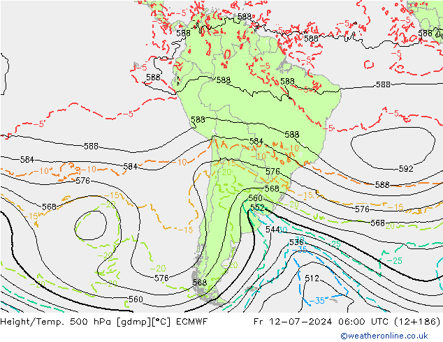 Z500/Regen(+SLP)/Z850 ECMWF vr 12.07.2024 06 UTC