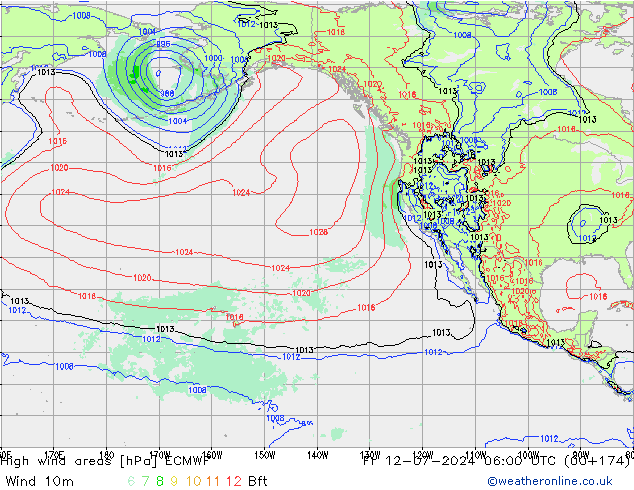 Windvelden ECMWF vr 12.07.2024 06 UTC