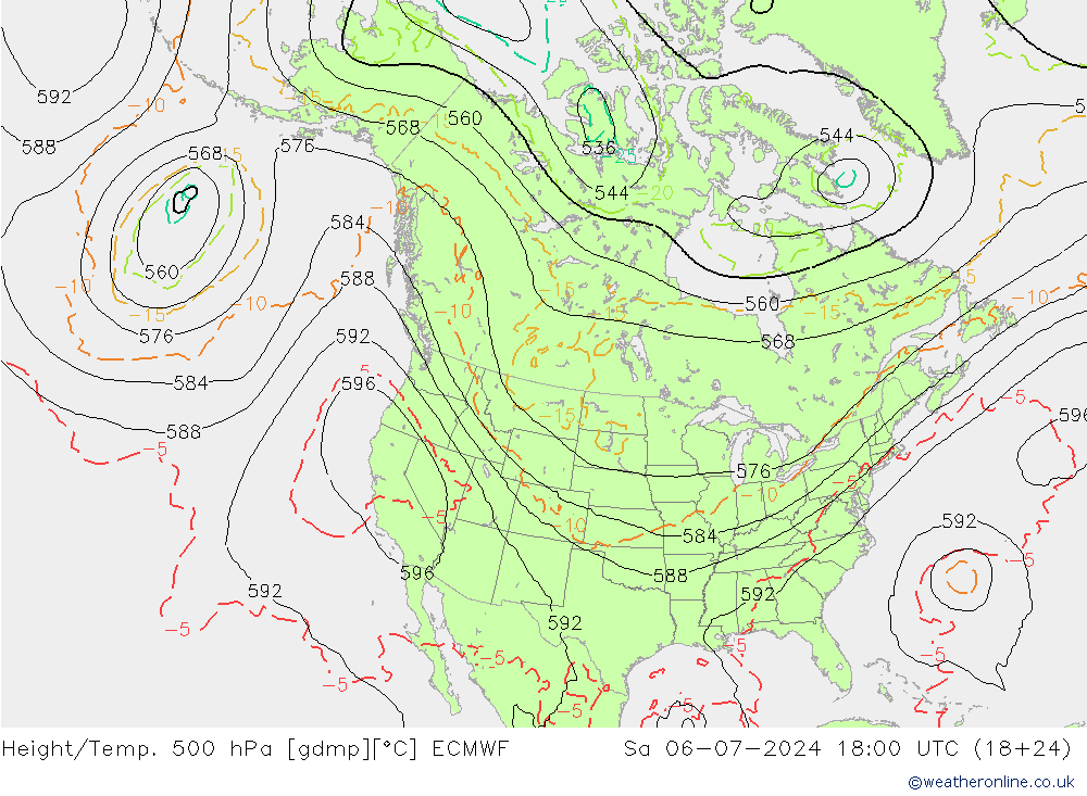 Z500/Regen(+SLP)/Z850 ECMWF za 06.07.2024 18 UTC