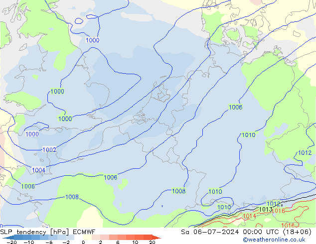 变压 ECMWF 星期六 06.07.2024 00 UTC