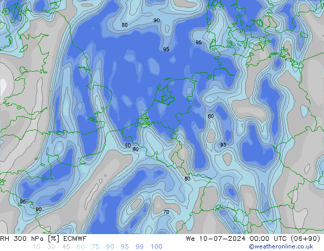 RV 300 hPa ECMWF wo 10.07.2024 00 UTC
