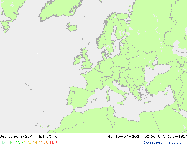 Straalstroom/SLP ECMWF ma 15.07.2024 00 UTC