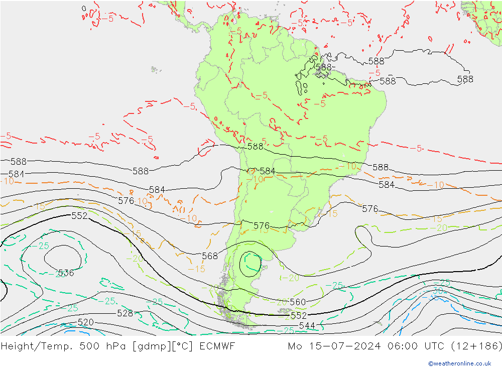 Z500/Regen(+SLP)/Z850 ECMWF ma 15.07.2024 06 UTC