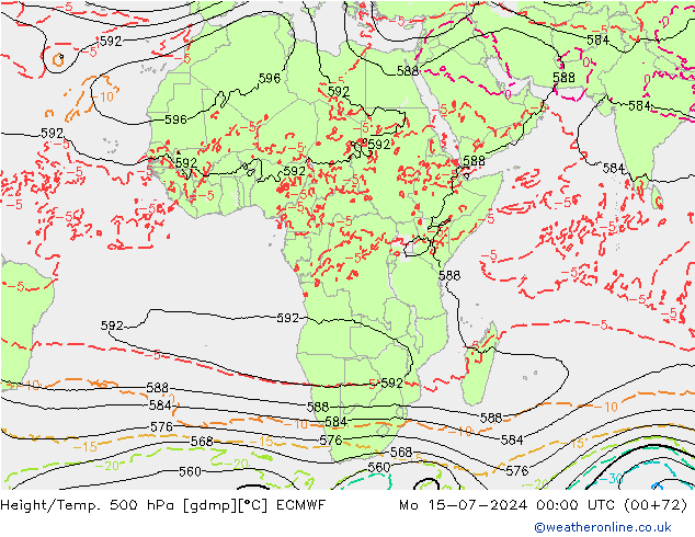 Z500/Regen(+SLP)/Z850 ECMWF ma 15.07.2024 00 UTC