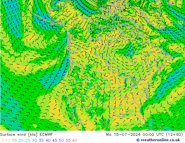 风 10 米 ECMWF 星期一 15.07.2024 00 UTC